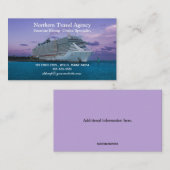 Carte De Visite Navire de croisière de l'agent de voyage modifiabl (Devant / Derrière)