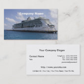 Carte De Visite Navire de croisière tropicale (Devant / Derrière)