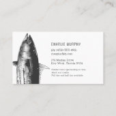 Carte De Visite Navire de pêche moderne Capitaine d'embarcation (Dos)