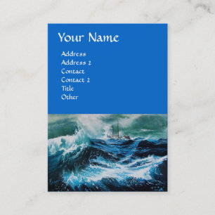Carte De Visite Navire en mer dans la tempête