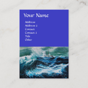 Carte De Visite Navire en mer dans la tempête
