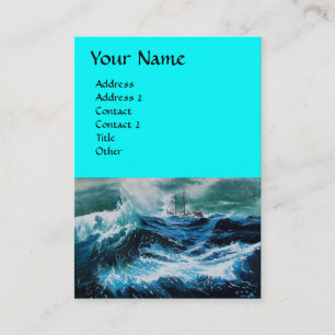 Carte De Visite Navire en mer dans la tempête