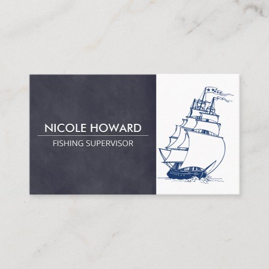 Carte De Visite Navire | Pêche (Devant)