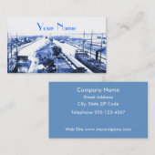 Carte De Visite Navire vintage USA (Devant / Derrière)