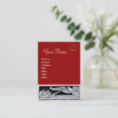 Carte De Visite NAVIRES ANCIENS, VOYAGE EN MER Monogramme Noir Rou (Debout devant)