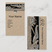 Carte De Visite NAVIRES ANCIENS, Voyage en mer, Papier Kraft noir  (Devant / Derrière)