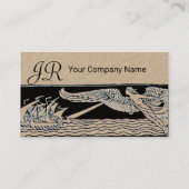 Carte De Visite NAVIRES ANCIENS, Voyage en mer, Papier Kraft noir  (Dos)