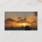 Carte De Visite Navires et Sunset Tropical Seascape (Dos)