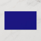 Carte De Visite Navy bleu professionnel et monogramme doré (Dos)
