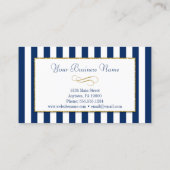 Carte De Visite Navy Blue Gold Elegant Event Planner Mariage Cheve (Dos)