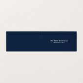 Carte De Visite Navy Blue Spécial Unique Moderne Consultant (Extérieur déplié)