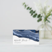 Carte De Visite Navy et Agate argent (Debout devant)