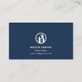 Carte De Visite Navy Minimalist Property agent  (Dos)