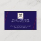 Carte De Visite Navy Simple Formel Code QR Professionnel Moderne (Dos)