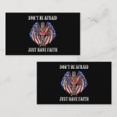 Carte De Visite N'ayez pas peur de nous Drapeau chrétien (Devant / Derrière)