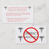 Carte De Visite Ne distrayez pas le crime fédéral de chien de (Devant / Derrière)