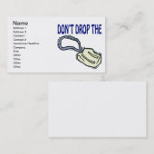 Carte De Visite Ne laissez pas tomber le savon (Devant / Derrière)