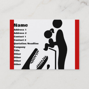 Carte De Visite Ne pas nourrir sa fille au Zoo du Crocodile