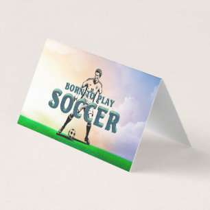 CARTE DE VISITE NÉ POUR JOUER AU FOOTBALL