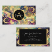 Carte De Visite Nebula couleur or mandala (Devant / Derrière)