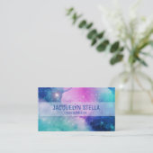 Carte De Visite Nebula Espace Moderne Géométrie Sacrée | Yoga (Debout devant)