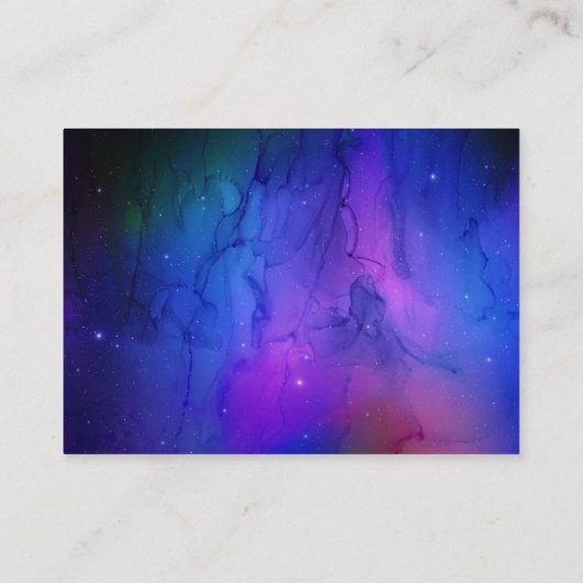 Carte De Visite Nebula violette Art céleste Mariage spatial (Dos)