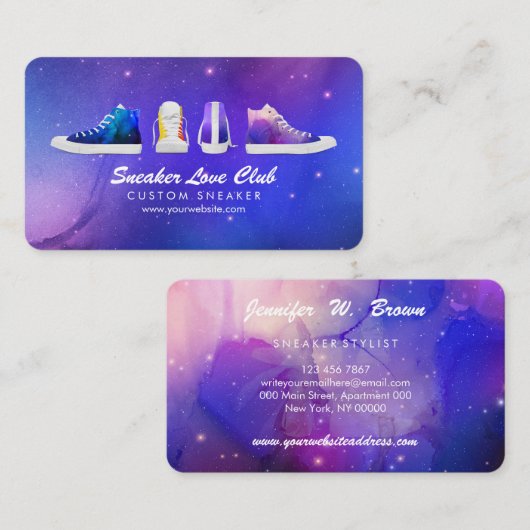 Carte De Visite Nébuleuse Basket classique (Devant / Derrière)