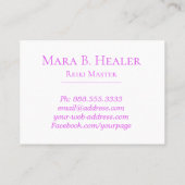 Carte De Visite Nébuleuse de galaxie de pêche de rose de lavande (Dos)