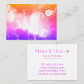 Carte De Visite Nébuleuse de galaxie de pêche de rose de lavande (Devant / Derrière)