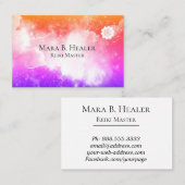 Carte De Visite Nébuleuse de pêche de rose de lavande de galaxie (Devant / Derrière)