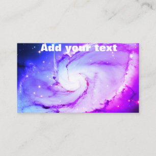 Carte De Visite Nébuleuse galaxie bleue rose violet ajoutez votre
