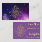 Carte De Visite Nébuleuse Hamsa sacré cosmique de galaxie de *~* (Devant / Derrière)