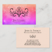 Carte De Visite Nébuleuse rose de lavande d'univers de galaxie de (Devant / Derrière)