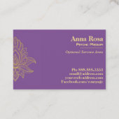 Carte De Visite Nébuleuse sacrée cosmique de Hamsa de galaxie de (Dos)