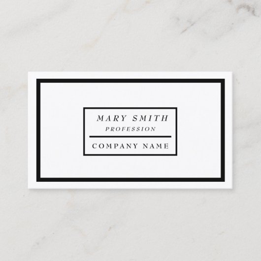 Carte De Visite Neige blanche simple (Devant)