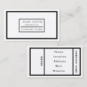 Carte De Visite Neige blanche simple (Devant / Derrière)