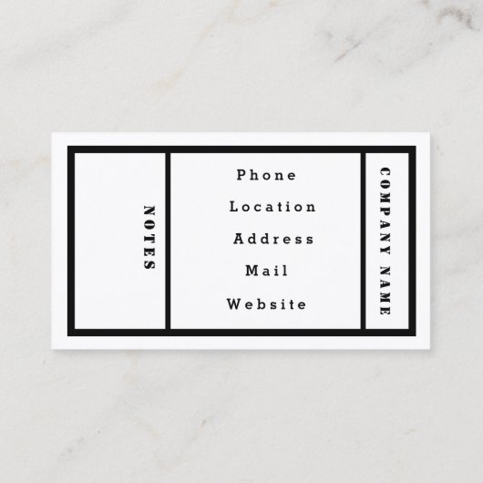 Carte De Visite Neige blanche simple (Dos)