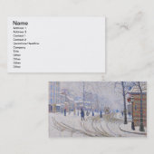 Carte De Visite Neige, Boulevard de Clichy, Paris, 1886 (Devant / Derrière)