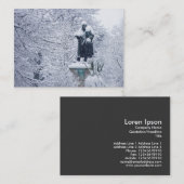 Carte De Visite Neige dans le parc (Devant / Derrière)