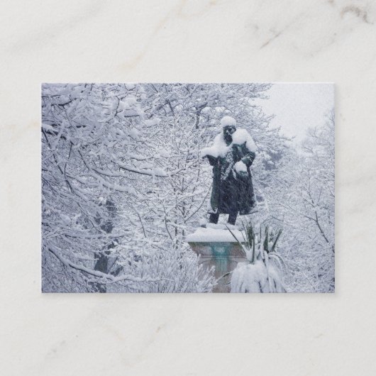 Carte De Visite Neige dans le parc (Devant)