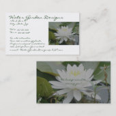 Carte de visite nénuphar (Devant / Derrière)