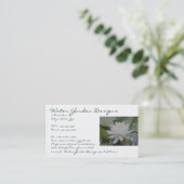 Carte de visite nénuphar (Debout devant)