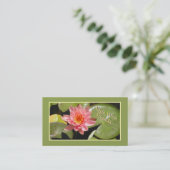 CARTE DE VISITE "NÉNUPHAR ROSE-SAUMON" (Debout devant)