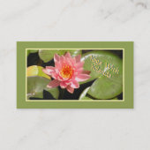 CARTE DE VISITE "NÉNUPHAR ROSE-SAUMON" (Devant)