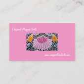 Carte De Visite nénuphars brodés à la kalocsai (Dos)