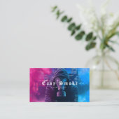 Carte De Visite Neon artiste Sweat - shirt à capuche Smoke Vape Ca (Debout devant)