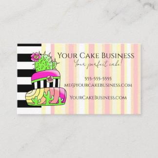 Carte De Visite Neon Cactus Business Card