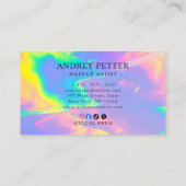 Carte De Visite neon colors gemstone opal (Dos)
