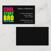 Carte De Visite Neon Cool Story Bro (Devant / Derrière)