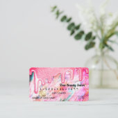 Carte De Visite Neon Coral Pearl Opal Parties scintillant Drift Cr (Debout devant)